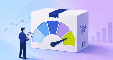 Ecommerce Performance Gauge Illustration