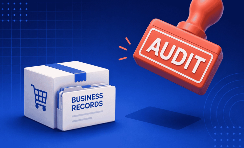 Audit Stamp Over Business Records