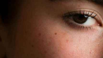 Close-up of a Borboleta lash and brow customer