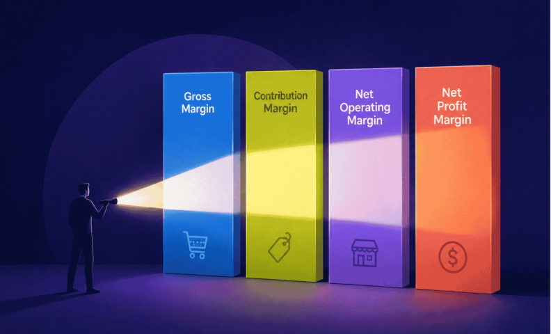 Flashlight Illuminating Financial Margins