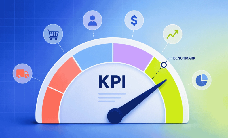 KPI performance gauge