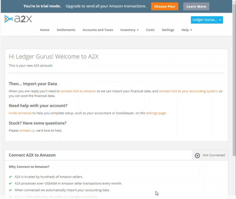 Connecting A2X To QuickBooks Online LedgerGurus