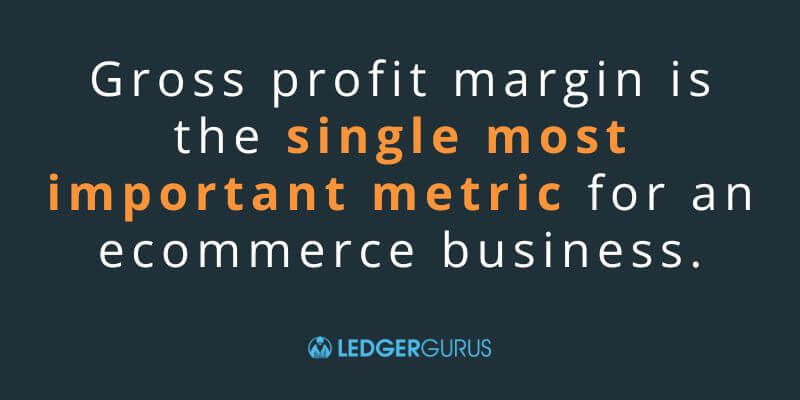 Gross profit margin is the single most important metric for an ecommerce business