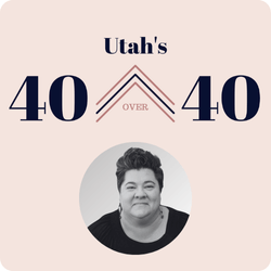 Brittany Brown won Utah's 40 Over 40 Award in 2023