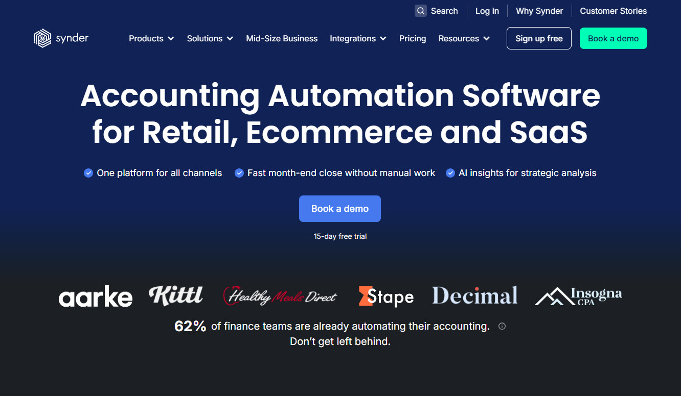 Synder homepage